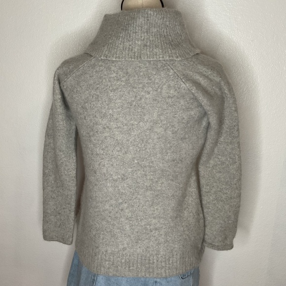 Wythe NY 100% Cashmere Gray Cowl Neck Sweater - Picture 3 of 12